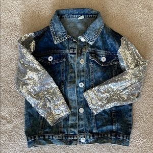 NWOT Sparkly Unicorn Jean Jacket
